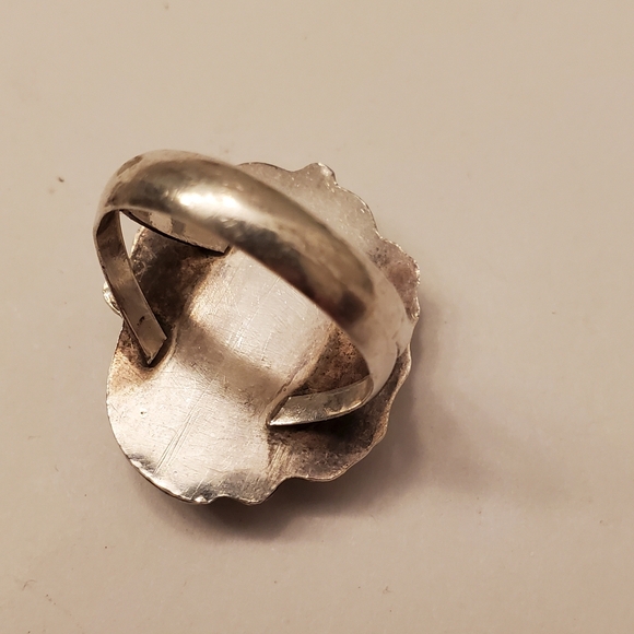 Vintage Turquoise and silver ring, size 7, 1970's - Picture 2 of 6